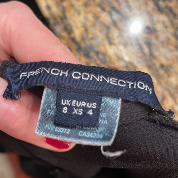 71fhq arrow crepe size 4 French connection little black dress - Picture 2 of 10